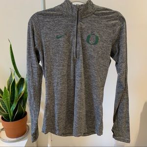 Nike Dri Fit Oregon 1/2 zip running long sleeve